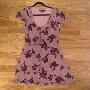 Lulus Pink Floral Dress
